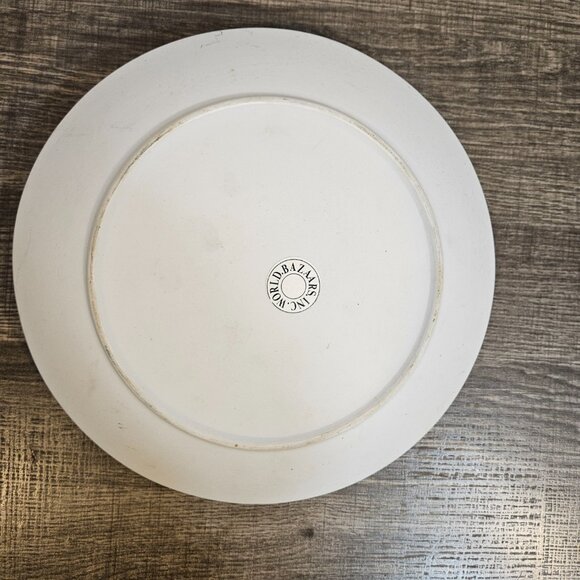 Vintage 3D World Bazars Plate with Yellow Canaries -- ITEM # - Picture 2 of 2